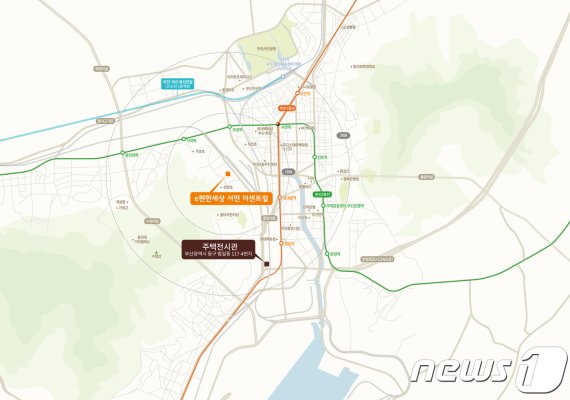 e편한세상 서면 더센트럴 위치도. © 뉴스1