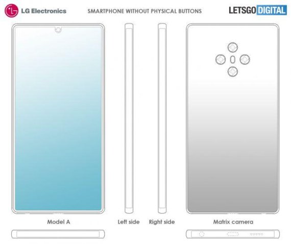 LG전자의 버튼 없는 스마트폰 특허 출원 내역(출처:레츠고디지털)