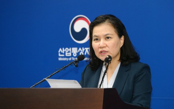 유명희 산업통상자원부 통상교섭본부장. 유 본부장은 일본의 수출규제 조치에 대해 11일 세계무역기구(WTO)에 제소한다고 밝혔다. 산업부 제공