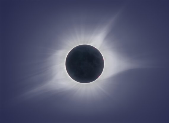 2017년 8월 미국 개기일식 시 지상서 관측한 태양 코로나. 천문연구원 제공