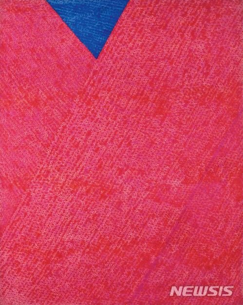 【서울=뉴시스】 김환기 '3-II-72 #220', Oil on cotton, 254×202cm, 1972,경매 시작가 80억에 나와 85억3000만원에 팔렸다.