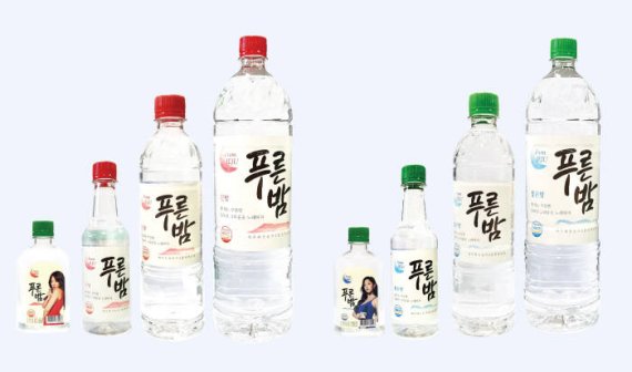 무색의 제주소주 푸른밤 페트.제주소주 제공