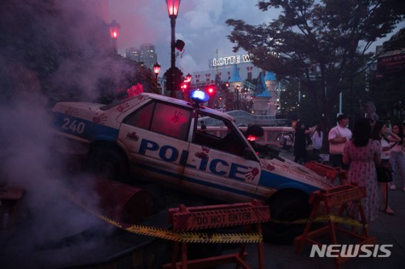 【서울=뉴시스】롯데월드 어드벤처 '핼러윈 포토 스폿'