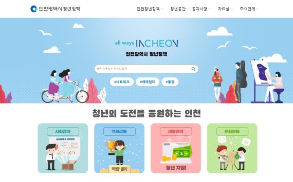 인천시, 청년정책 통합 웹플랫폼 구축