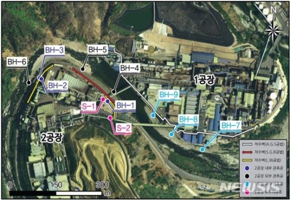 [세종=뉴시스]석포제련소 침출수 유출 조사 위치도. 2019.11.21. (자료= 환경부 제공)