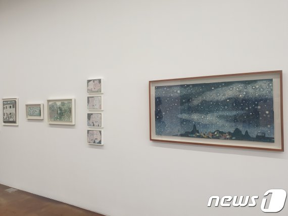 문성식 개인전 '아름다움. 기묘함. 더러움.' 전경.© 뉴스1 이기림 기자