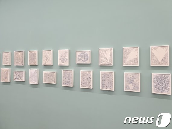 문성식 개인전 '아름다움. 기묘함. 더러움.' 전경.© 뉴스1 이기림 기자