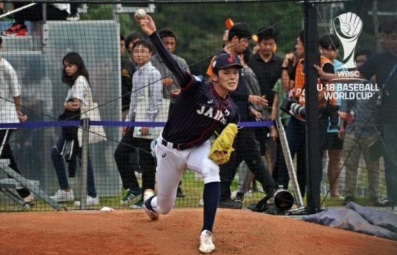 일본 괴물투수 사사키 로키. WBSC 홈페이지 캡처.© 뉴스1