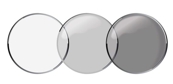 빛에 따른 '아큐브 오아시스 트랜지션' 콘택트렌즈의 변화. 강한 빛에 노출되면 렌즈색이 어둡게 변한다. 존슨앤드존슨 비전 제공