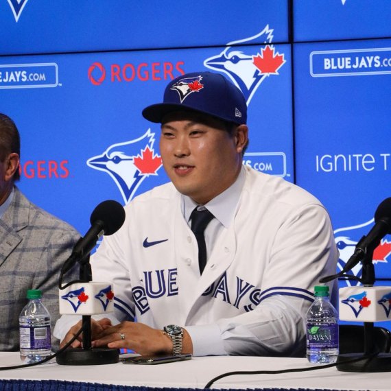 토론토 블루제이스 에이스로 입단한 류현진. 뉴스1