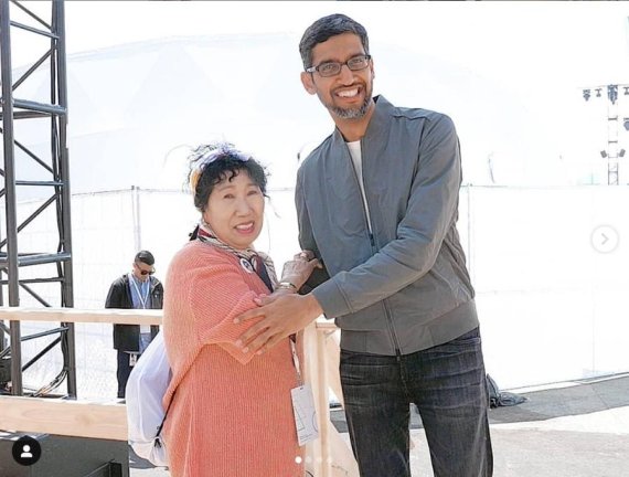 지난 5월 선다 피차이 구글 CEO를 만난 박막례 할머니