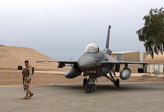 지난 2018년 2월 13일에 촬영된 이라크 알 발라드 공군기지.AP뉴시스
