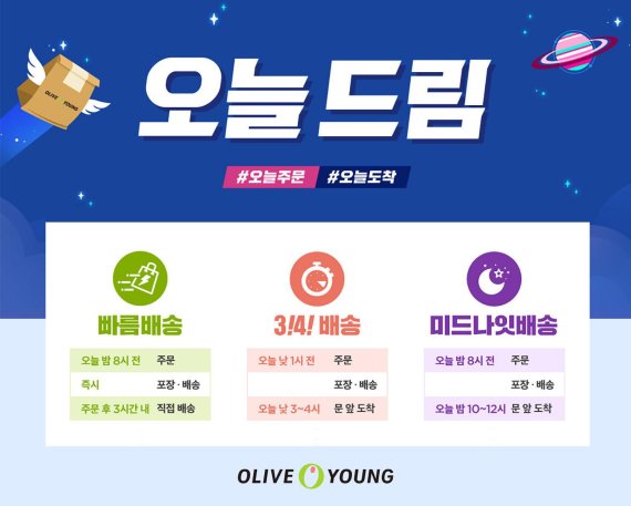 올리브영, '오늘드림' O2O 배송 옵션 확대..'선택한 시간에 받는다'