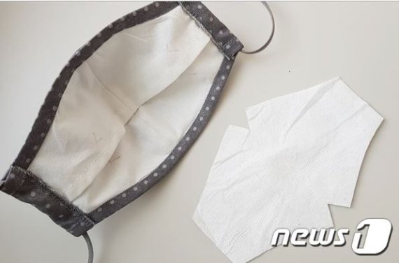 직접 만든 필터교체형 마스크(블로그 '희야의 소소한공방' 제공) © 뉴스1