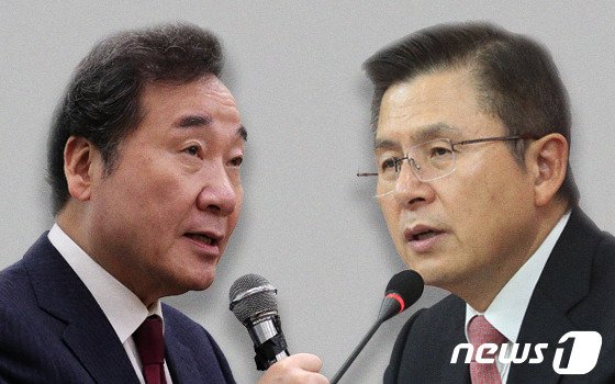 이낙연 전 국무총리(왼쪽)와 황교안 자유한국당 대표. © News1 이은현 디자이너 /사진=뉴스1