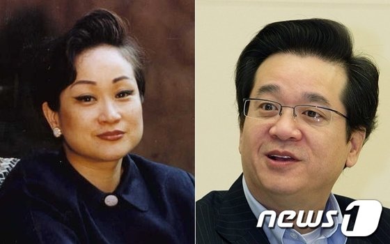 CJ 이미경 부회장(왼쪽)과 그의 동생인 이재현 CJ그룹 회장