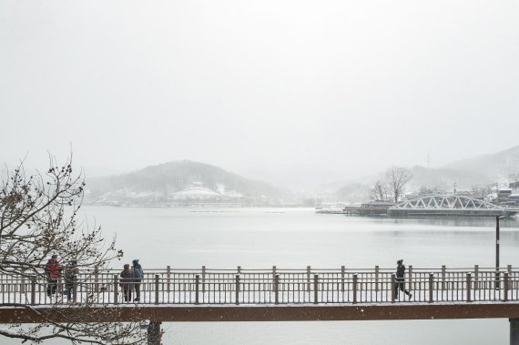 의왕 백운호수 설경. 사진제공=의왕시