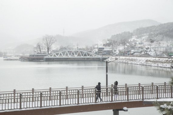 의왕 백운호수 설경. 사진제공=의왕시