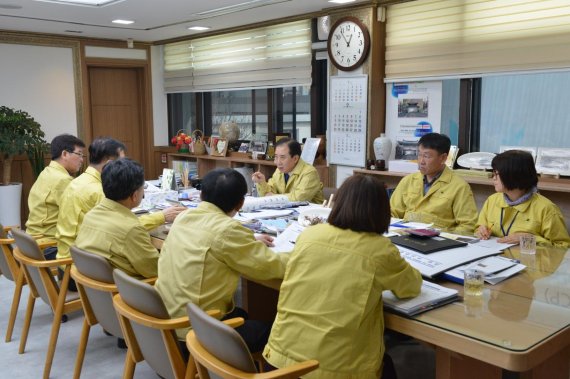 코로나19 대응 민-군 재난안전대책본부 회의. 사진제공=포천시