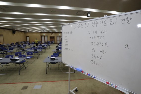 울산 신천지 교인들 전수조사에 협조적... 조사실은 엄격 통제