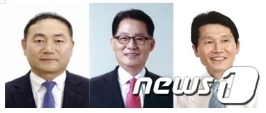21대 총선 목포 후보. 왼쪽부터 김원이, 박지원, 윤소하. /뉴스1
