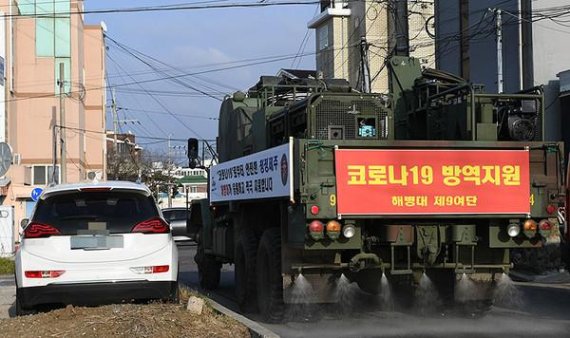 해병대9여단, 코로나19 제주지역 차단 총력 지원