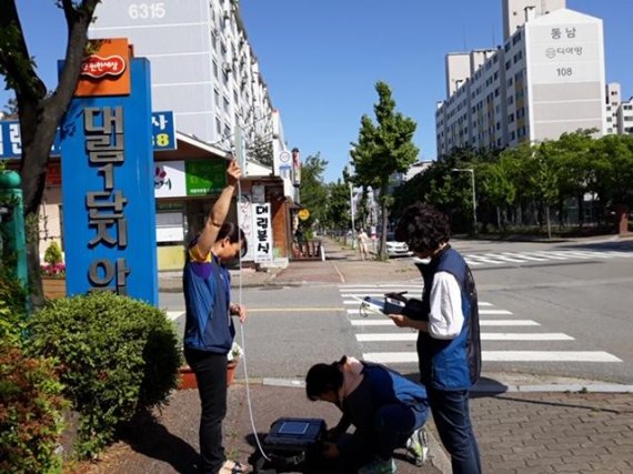 시흥시 악취 포집현장. 사진제공=시흥시