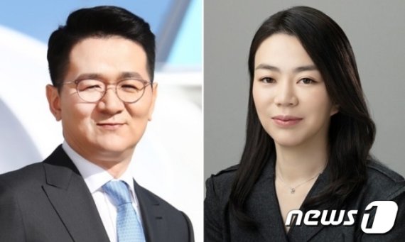 조원태 한진그룹 회장과 조현아 전 대한항공 부사장© 뉴스1