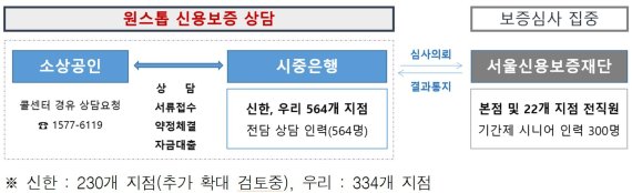 서울시가 마련한 원스톱 자금 지원 절차 /사진=fnDB
