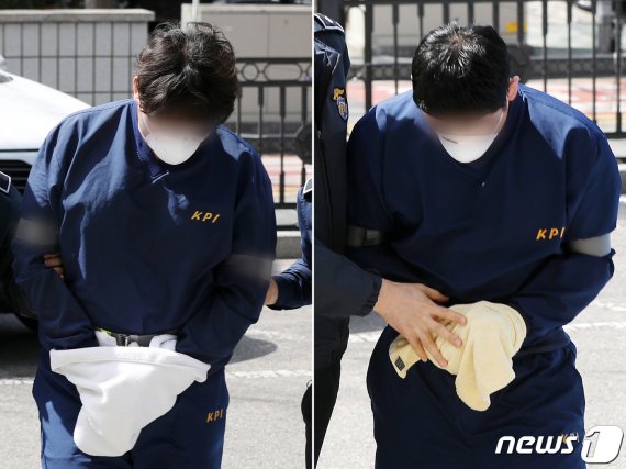 1조6000억원 규모 '라임 환매중단 사태'의 핵심 피의자 이종필 전 라임자산운용 부사장의 도피를 도운 혐의를 받는 성모씨와 한모씨가 지난 달 28일 오후 서울 양천구 서울남부지방법원에 구속 전 피의자심문(구속영장 실질심사)을 받기 위해 출석하고 있다. / 사진=뉴스1