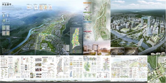 LH가 '더불어 발전하는 공존과 상생의 공생도시'라는 주제로 진행한 3기 신도시 기본구상 및 입체적 도시공간계획 공모에서 최우수작 중 하나로 선정된 남양주왕숙 지구 '공생도시' LH제공