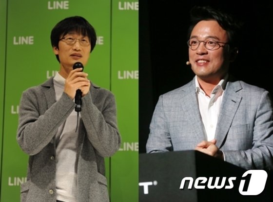 이해진 네이버 GIO(글로벌투자책임자)(왼쪽)와 김택진 엔씨소프트 대표. /뉴스1 DB © News1