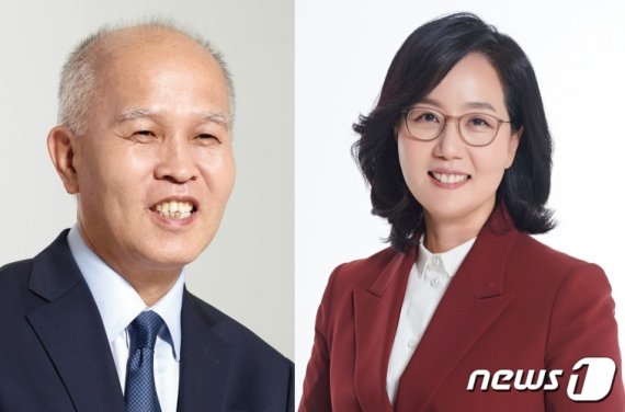 이용우 전 카카오뱅크 대표와 김현아 국회의원 © 뉴스1