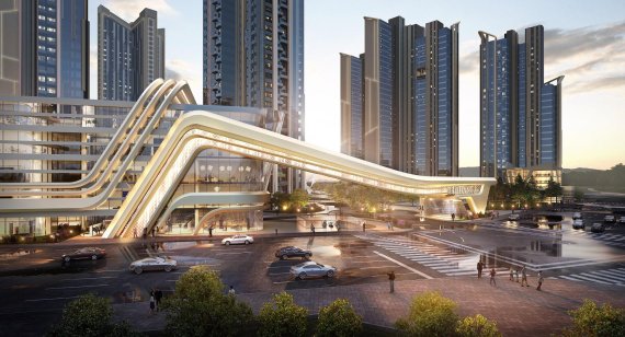 대우건설이 반포주공1단지 3주구 조합에 제안한 트릴리언트 반포의 문주. / 사진=대우건설 제공