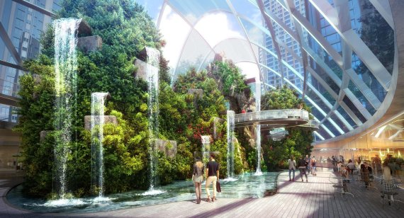 대우건설이 반포주공1단지 3주구 조합에 제안한 트릴리언트 반포의 선큰 포레스트 존. / 사진=대우건설 제공