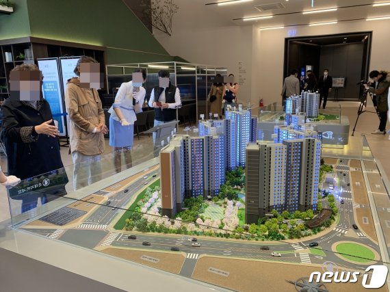 고양 DMC리버파크자이, DMC리버포레자이 모델하우스 모습.© 뉴스1 이동희 기자