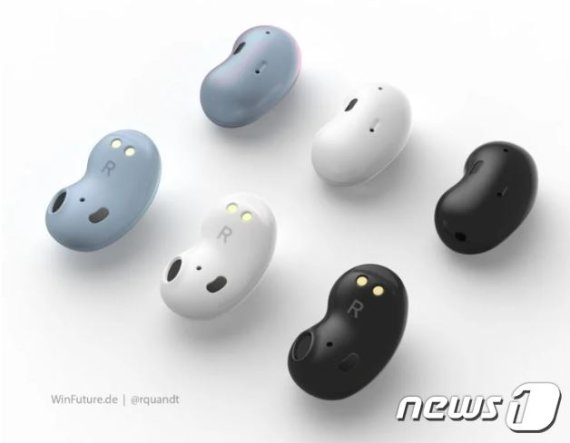 독일 IT매체 윈퓨처가 공개한 삼성의 새로운 무선 이어폰 '갤럭시 버즈 빈' 유출 렌더링(윈퓨처 갈무리) © 뉴스1