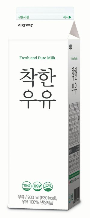 ▲비락 착한우유.