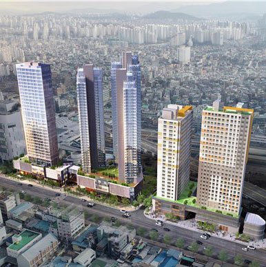서울 영등포동 쪽방촌이 사라지고 새롭게 들어설 도시형 임대주택과 행복주택 조감도