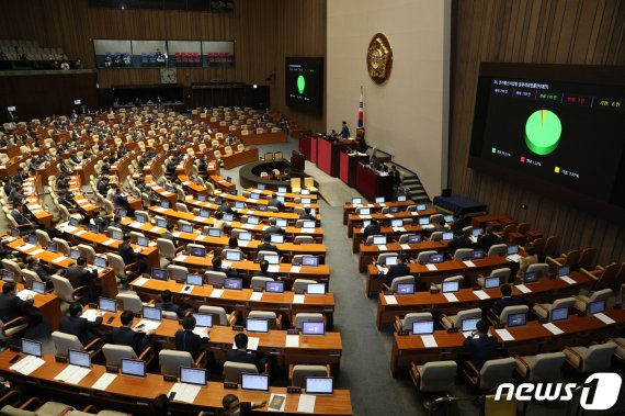 이른바 n번방방지법이 20일 인터넷기업, 스타트업, 이용자의 강한 반발에도 국회 본회의를 통과하고 있다. 뉴스1 제공
