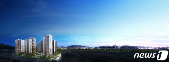 GS건설 광양센트럴자이 투시도(야간) /© 뉴스1