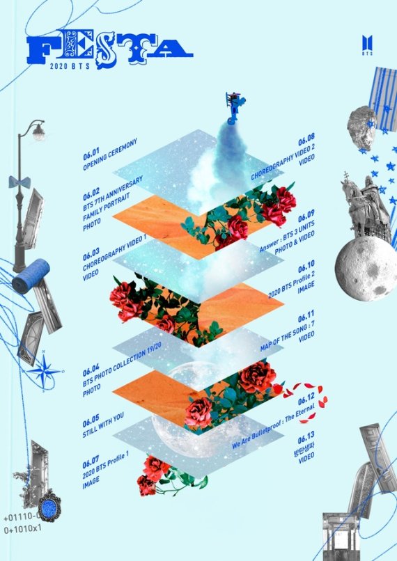 [서울=뉴시스] 방탄소년단 '2020 BTS 페스타' 타임테이블. 2020.05.29. (사진 = 빅히트 엔터테인먼트 제공) photo@newsis.com /사진=뉴시스