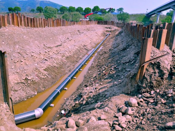 양평통합정수장 취수시설 집수매거 개량공사. 사진제공=양평군