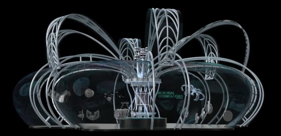 현대차그룹-RISD 미래 모빌리티 디자인 공동연구 '그래픽 디자인 연구팀'이 제안한 '인간과 자연이 공존하는 미래 모빌리티 허브' 디자인 프로젝트(현대차그룹 제공)© 뉴스1