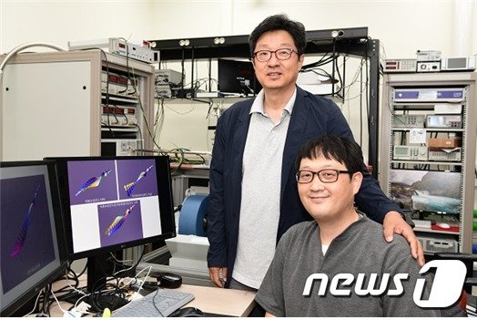 KRISS 양자기술연구소 황찬용 책임연구원(왼쪽)과 김창수 선임연구원.(한국표준과학연구원 제공)© 뉴스1