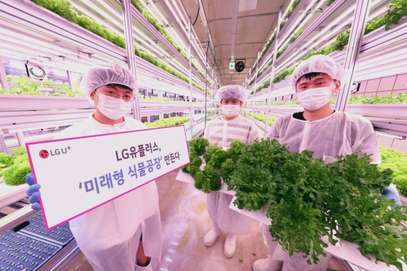 LG유플러스가 LG CNS, 팜에이트와 서울 상도역에서 자율제어 및 식품안전이력관리가 가능한 '미래형 식물공장'을 공동 실증한다고 21일 밝혔다. 사진은 현재 상도역 내 위치한 식물공장 모습.