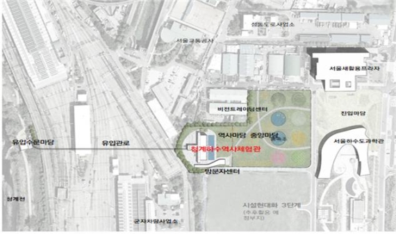 청계하수역사체험관 배치도. 서울시 제공