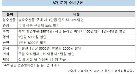 정부, '8개 분야 할인쿠폰'으로 소비진작 나선다