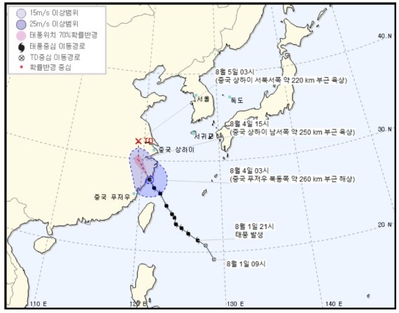 수증기 몰고 온 태풍 '하구핏'.."중국 푸저우 상륙"