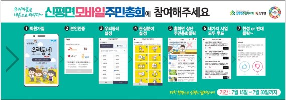 당진시 신평면, 충남 최초 온라인 주민총회 개최